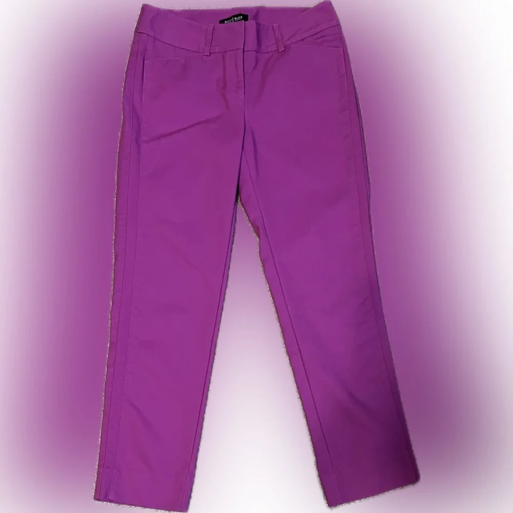 WHBM Slim Ankle Twilight Plum Pants size 0R - Picture 2 of 12